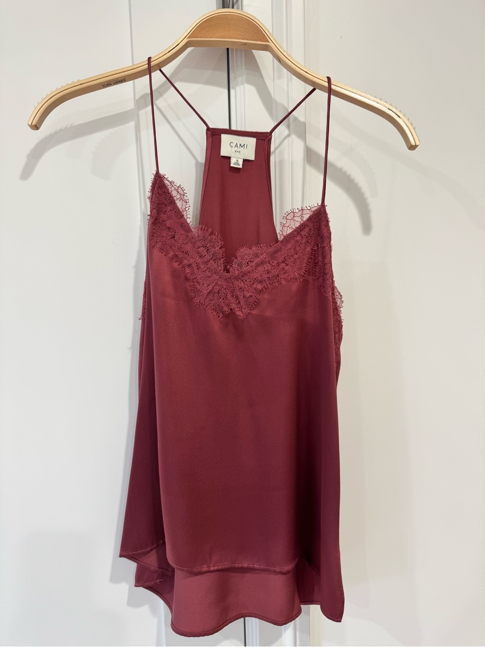 Cami NYC rose pink Racer Charmeuse Cami